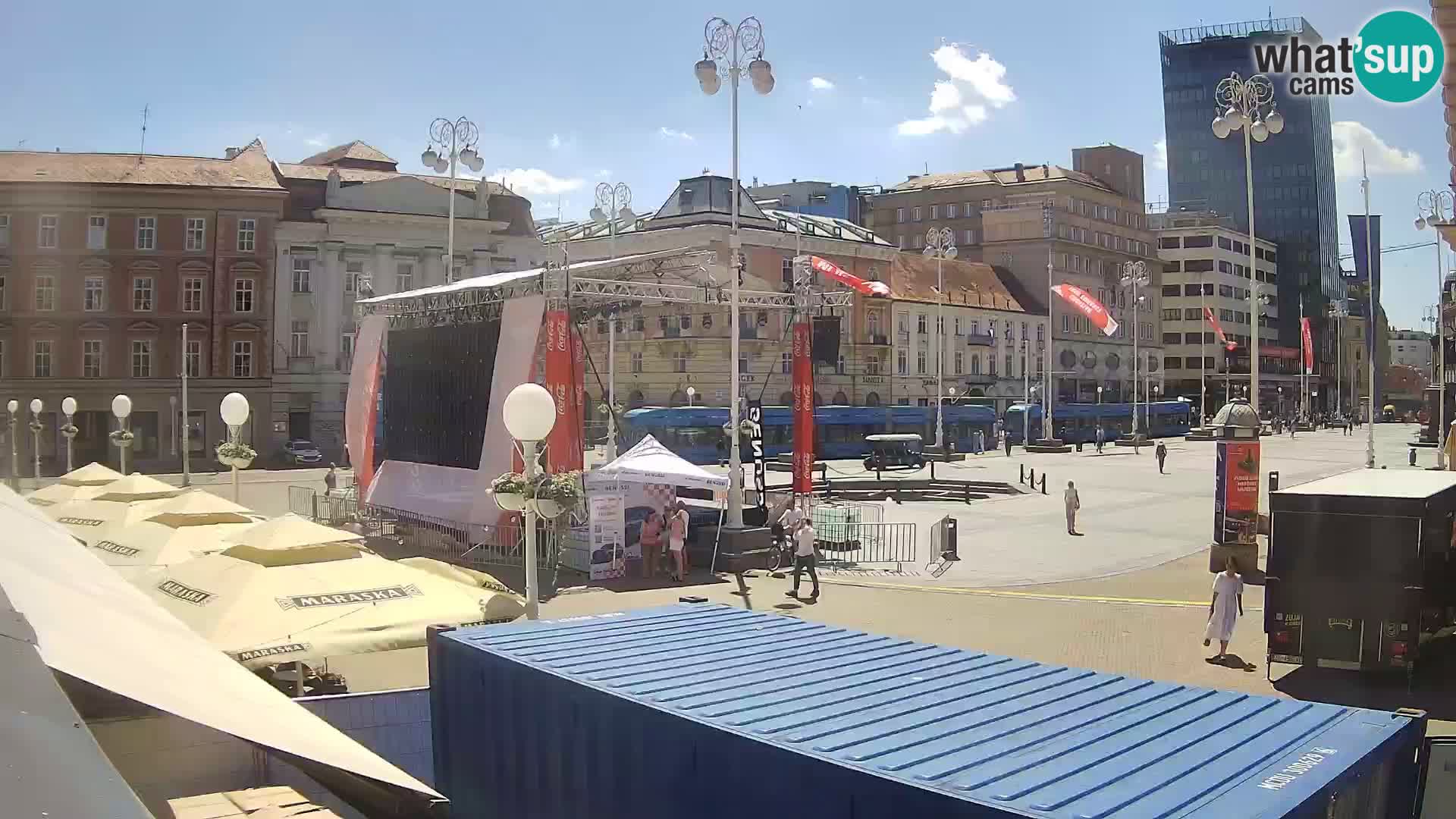 Zagreb spletna kamera trg Bana Jelačića