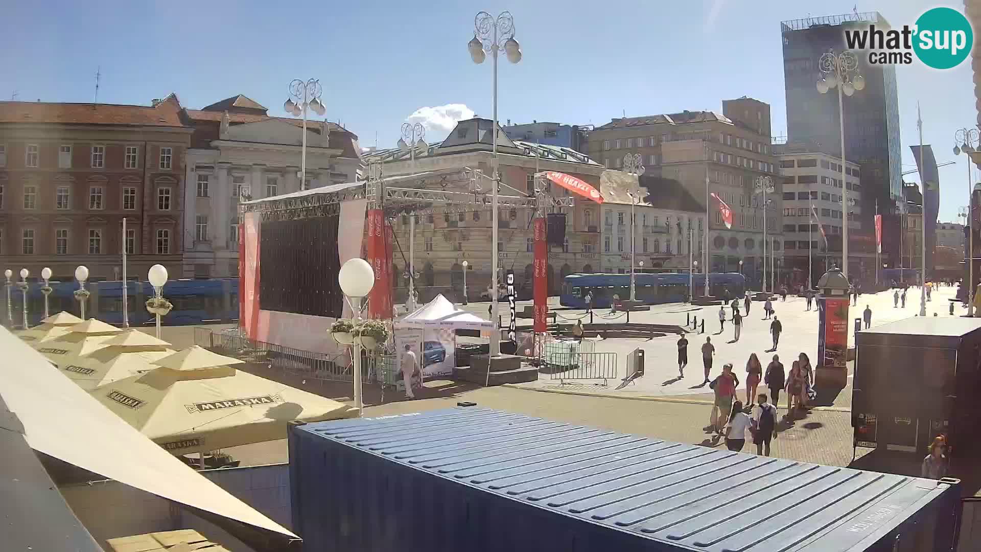 Zagreb Live Webcam Platz Bana Jelačić