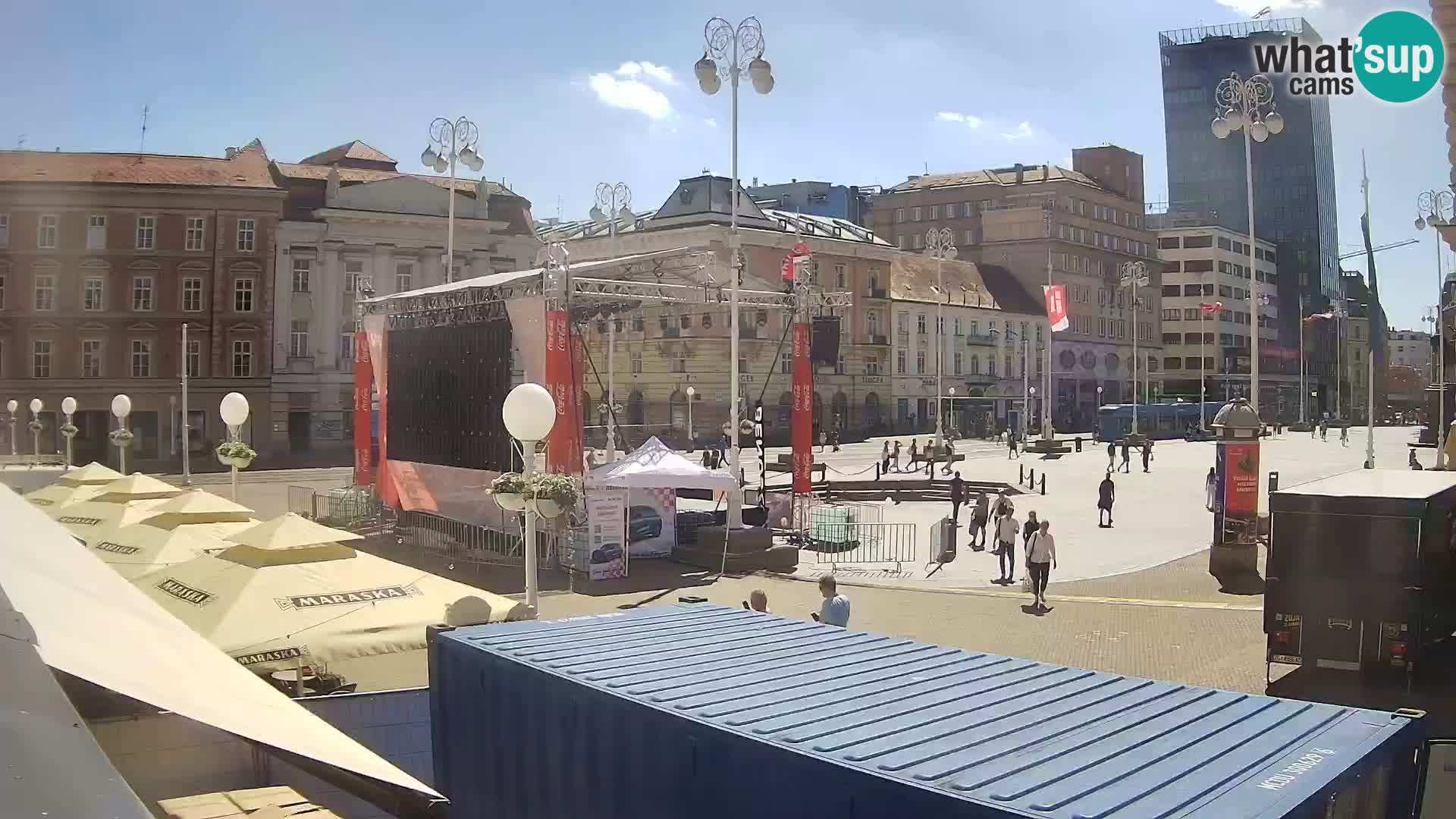 Zagreb web kamera trg Bana Jelačića