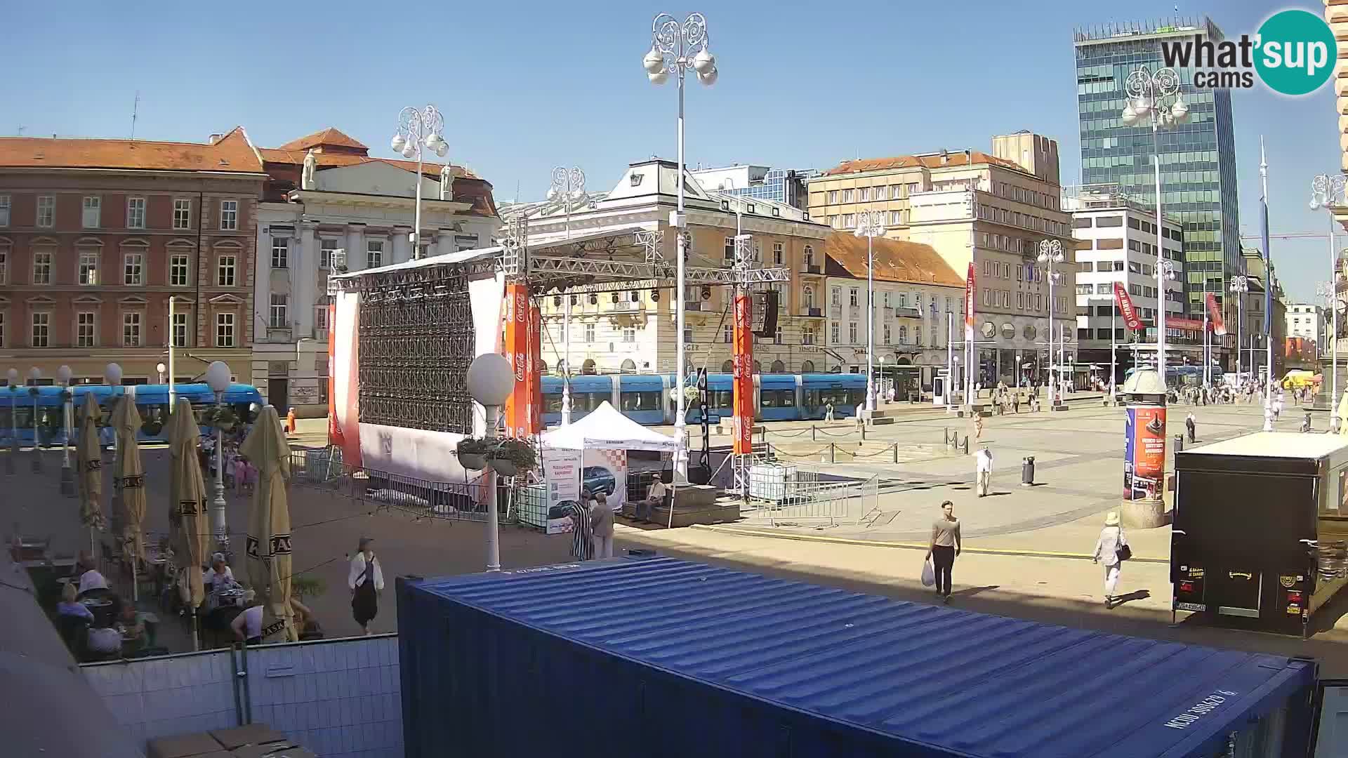 Zagreb web kamera trg Bana Jelačića
