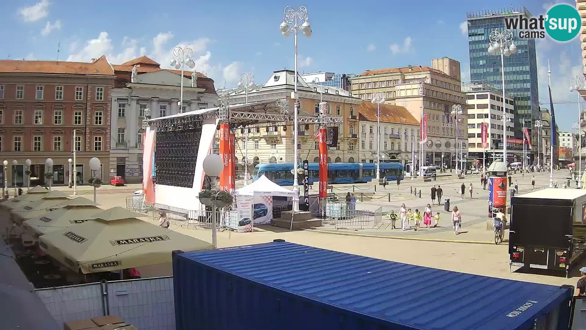 Zagreb web kamera trg Bana Jelačića