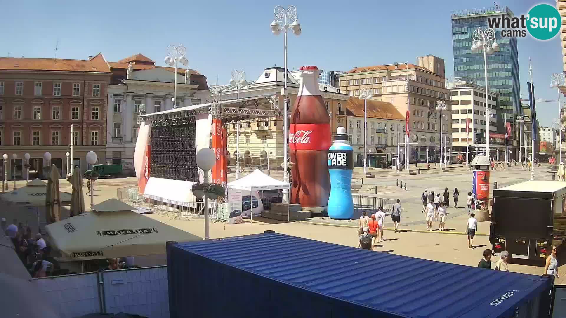 Zagreb web kamera trg Bana Jelačića