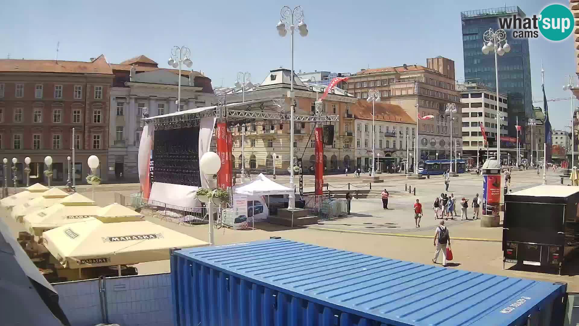 Zagreb Live Webcam Platz Bana Jelačić