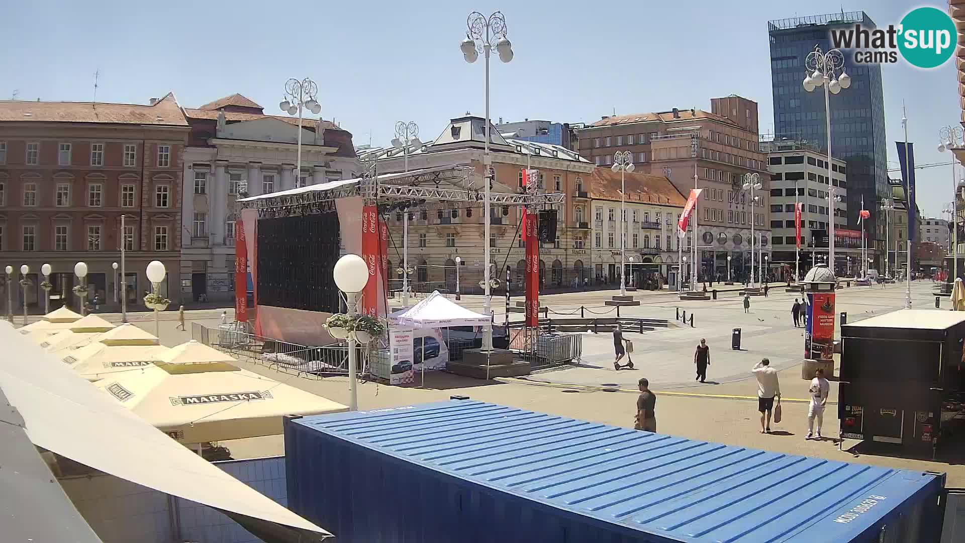 Zagreb camera en vivo plaza Bana Jelačić