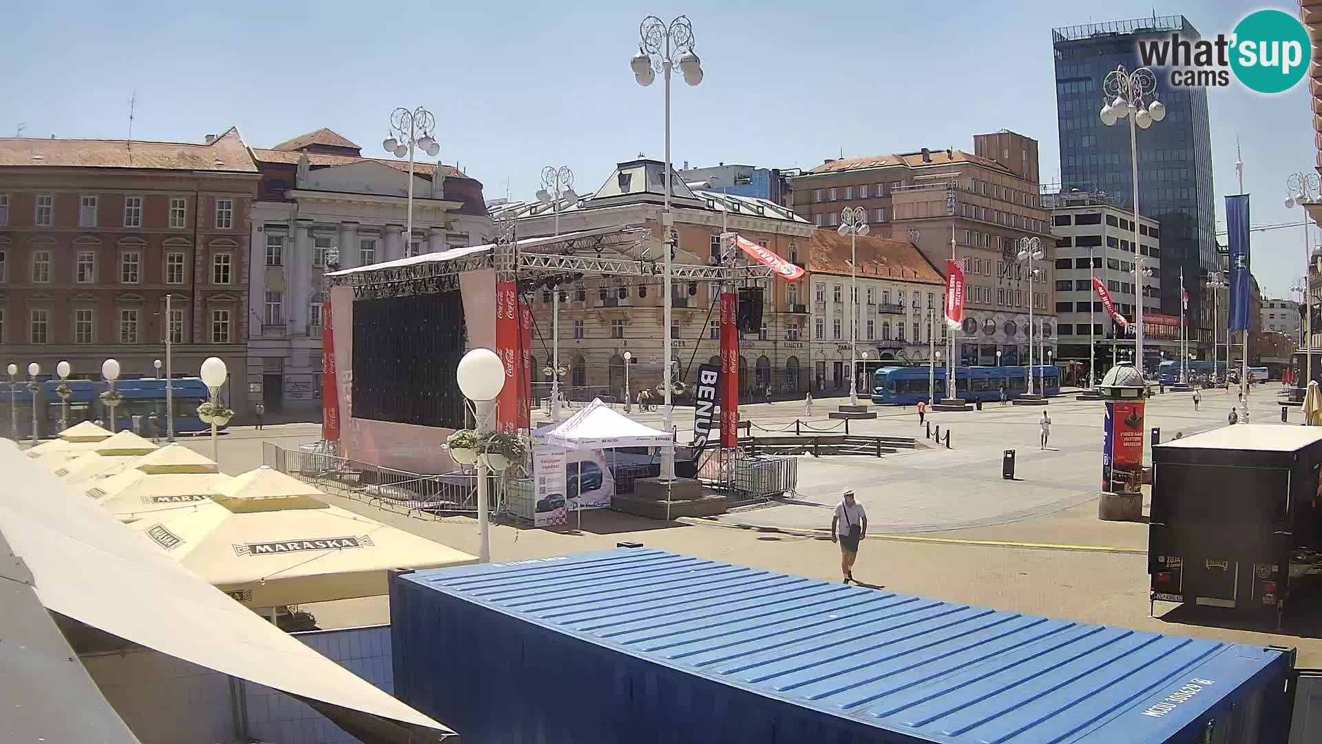 Zagreb spletna kamera trg Bana Jelačića
