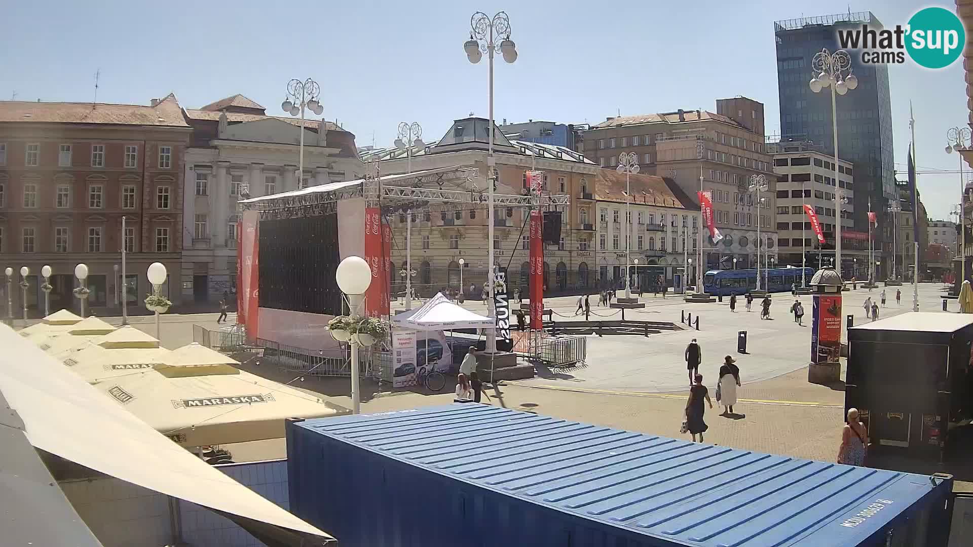Zagreb web kamera trg Bana Jelačića