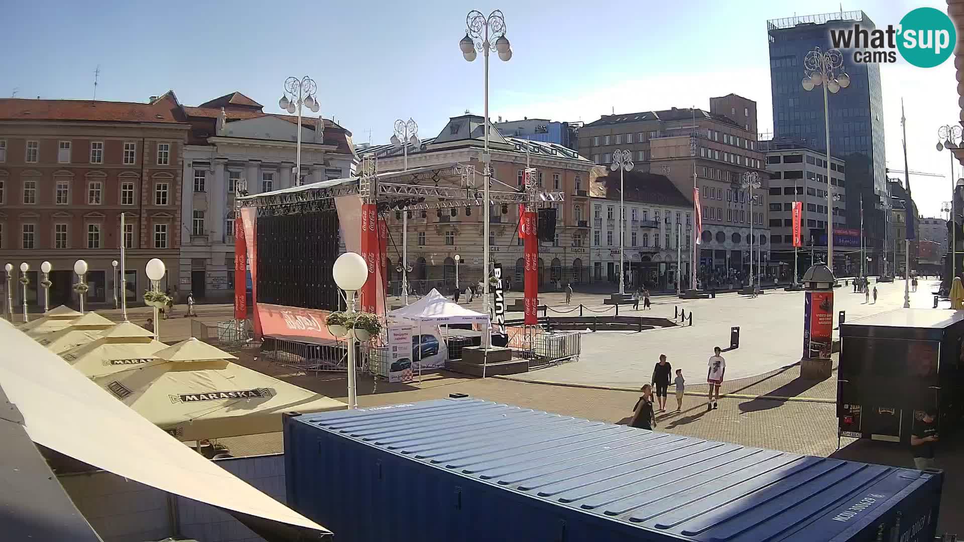 Zagreb spletna kamera trg Bana Jelačića