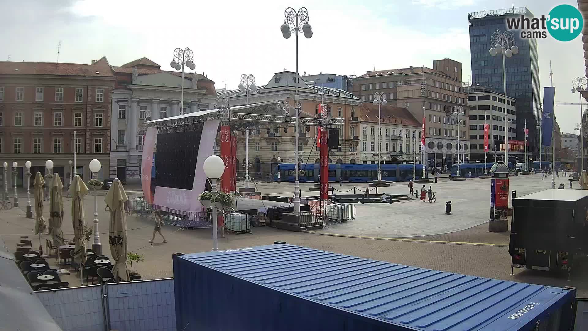 Zagreb spletna kamera trg Bana Jelačića