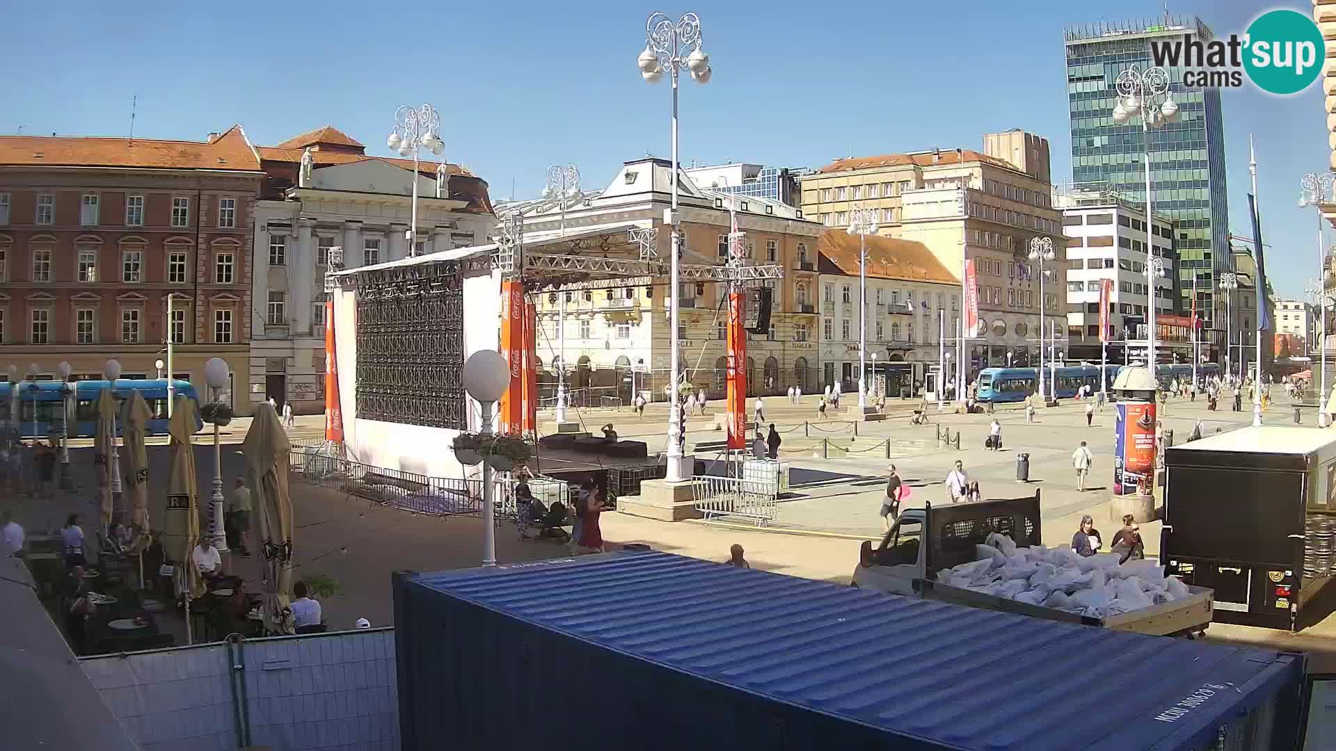 Zagreb web kamera trg Bana Jelačića