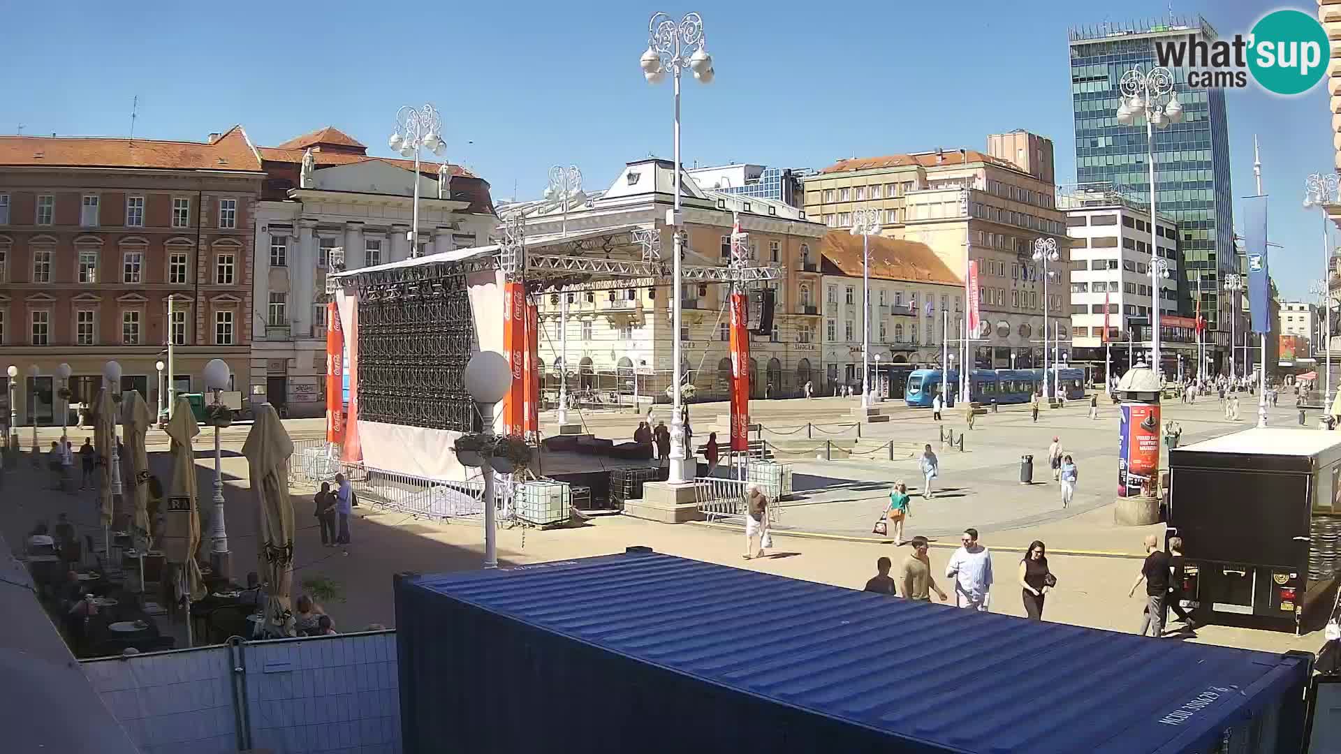 Zagreb web kamera trg Bana Jelačića