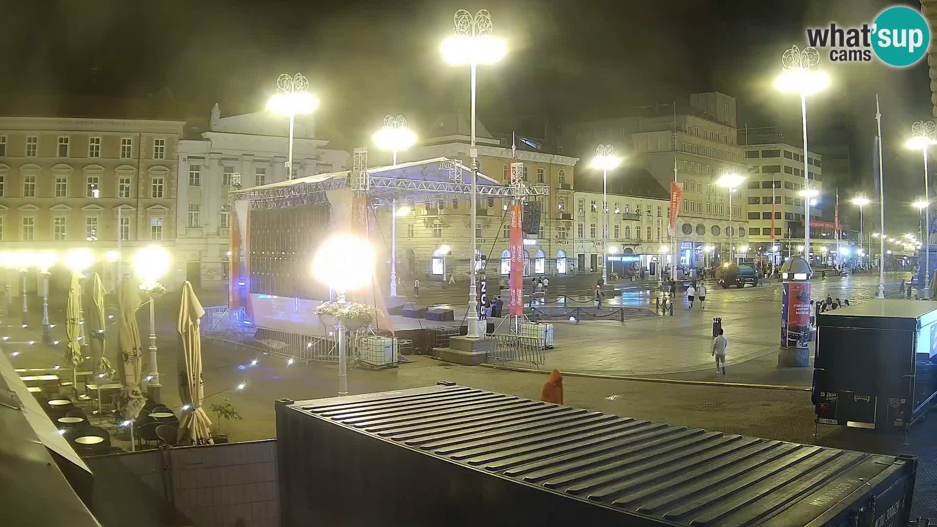 Zagreb spletna kamera trg Bana Jelačića