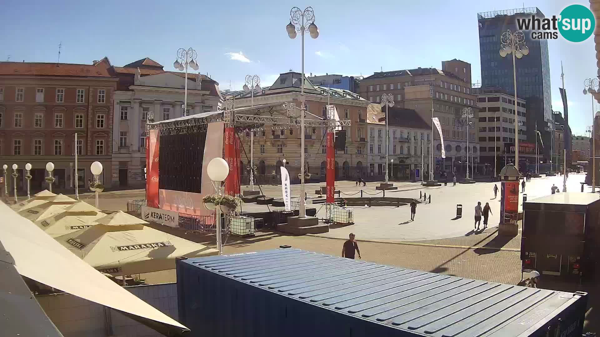 Zagreb web kamera trg Bana Jelačića