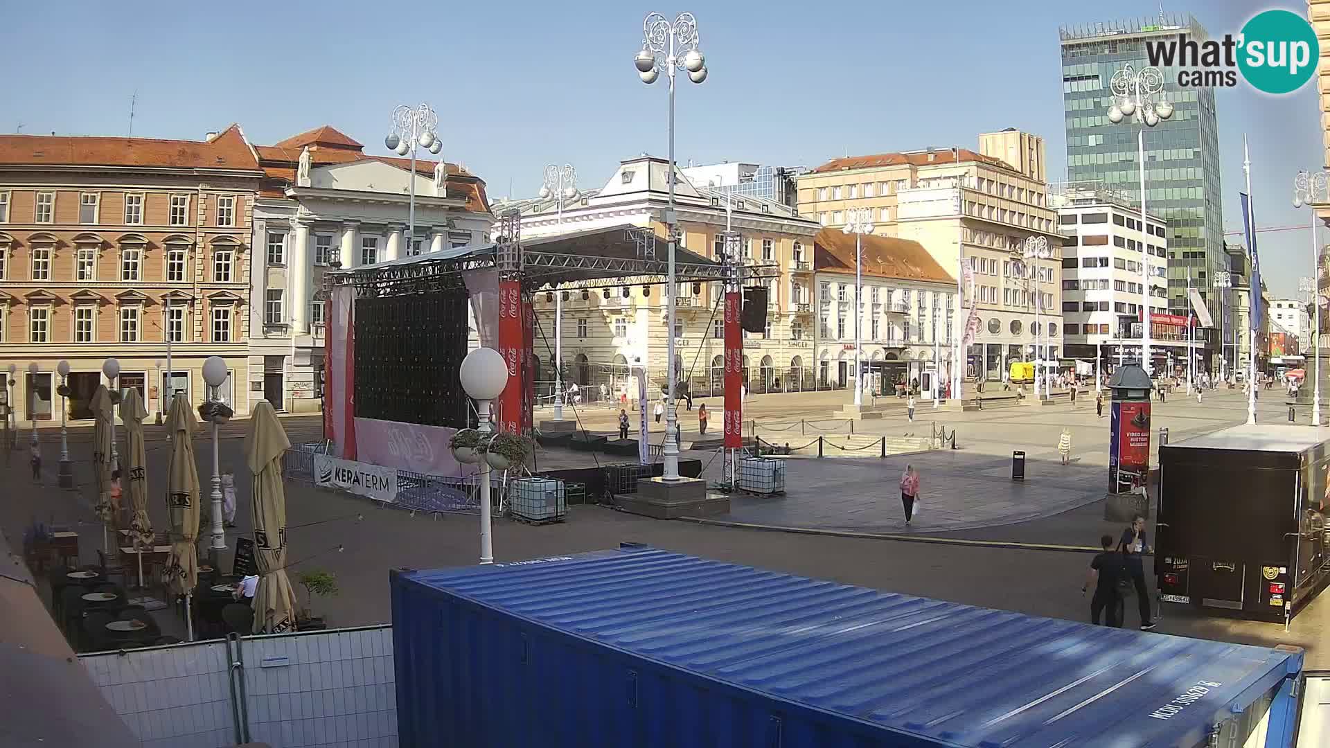 Zagreb web kamera trg Bana Jelačića