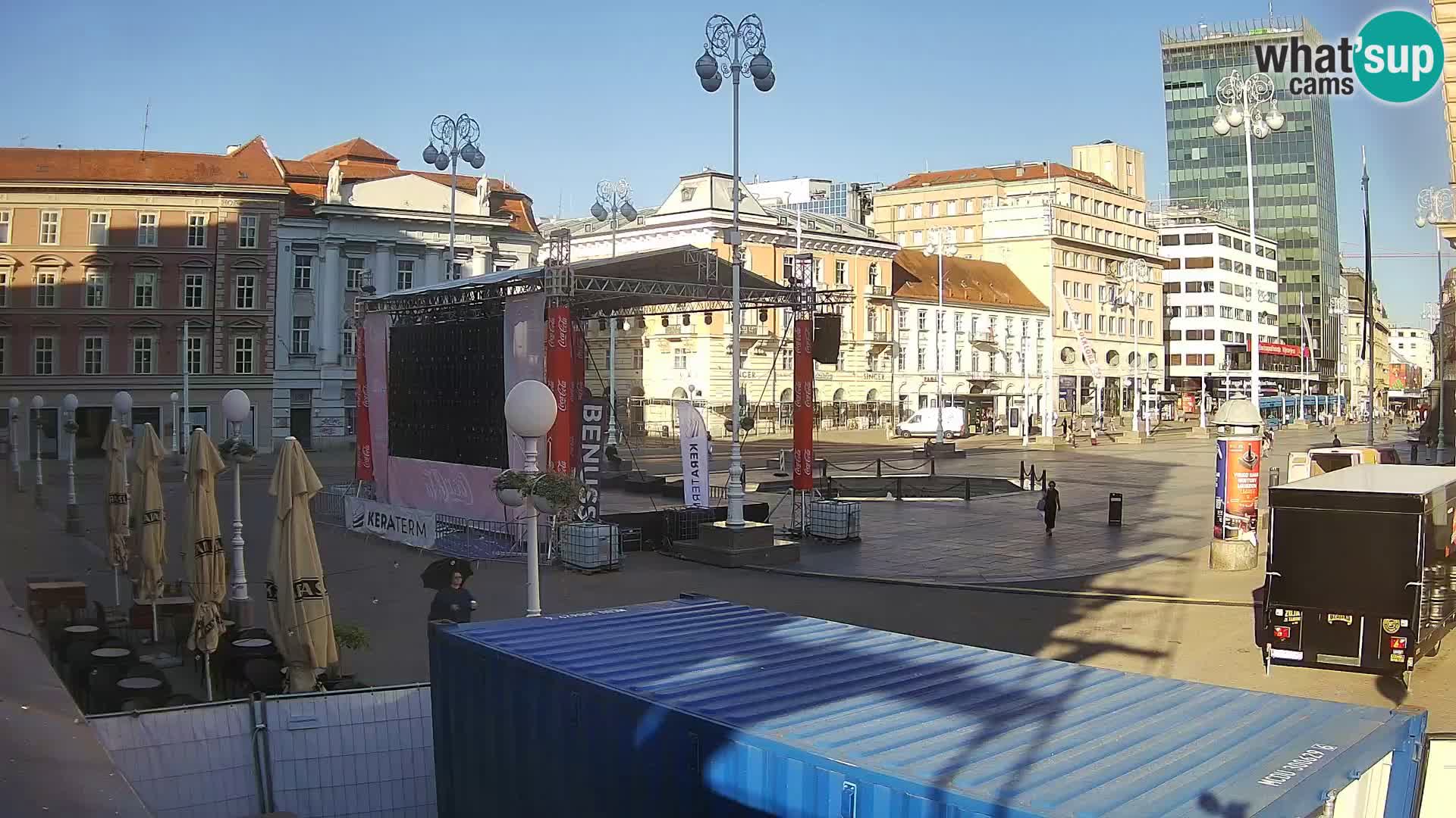 Zagreb web kamera trg Bana Jelačića