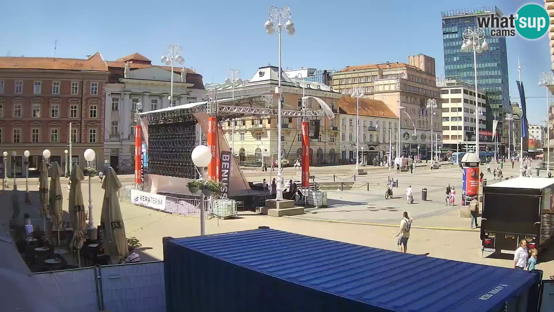 Zagreb web kamera trg Bana Jelačića