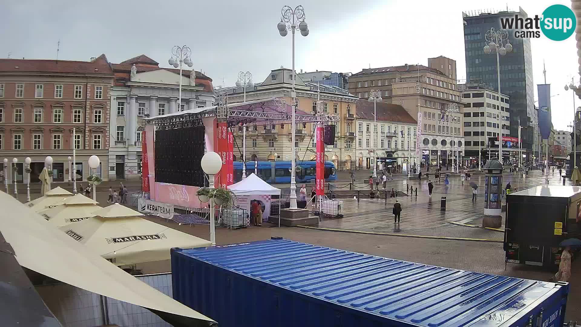 Zagreb web kamera trg Bana Jelačića