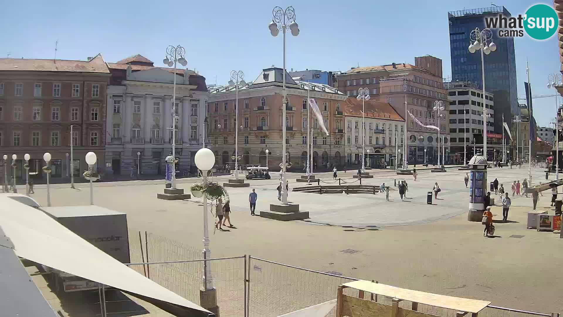 Zagreb web kamera trg Bana Jelačića