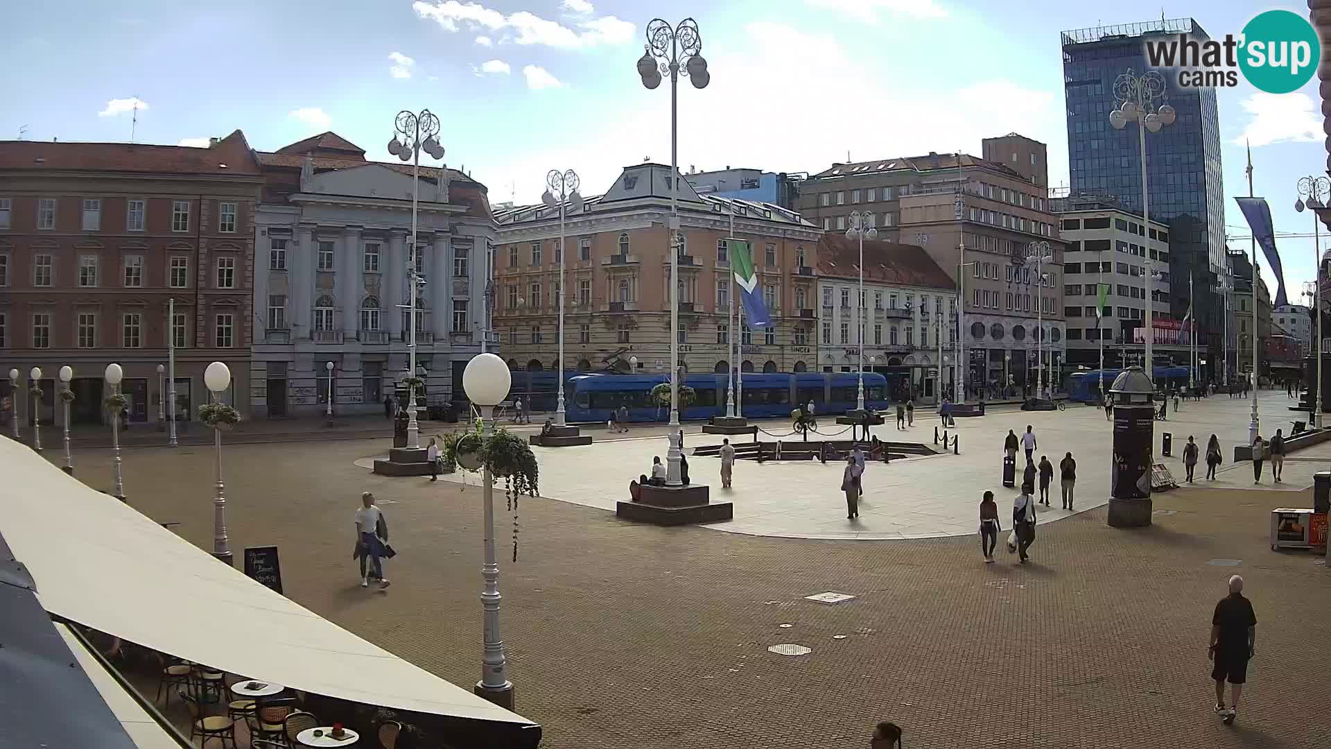 Zagreb spletna kamera trg Bana Jelačića