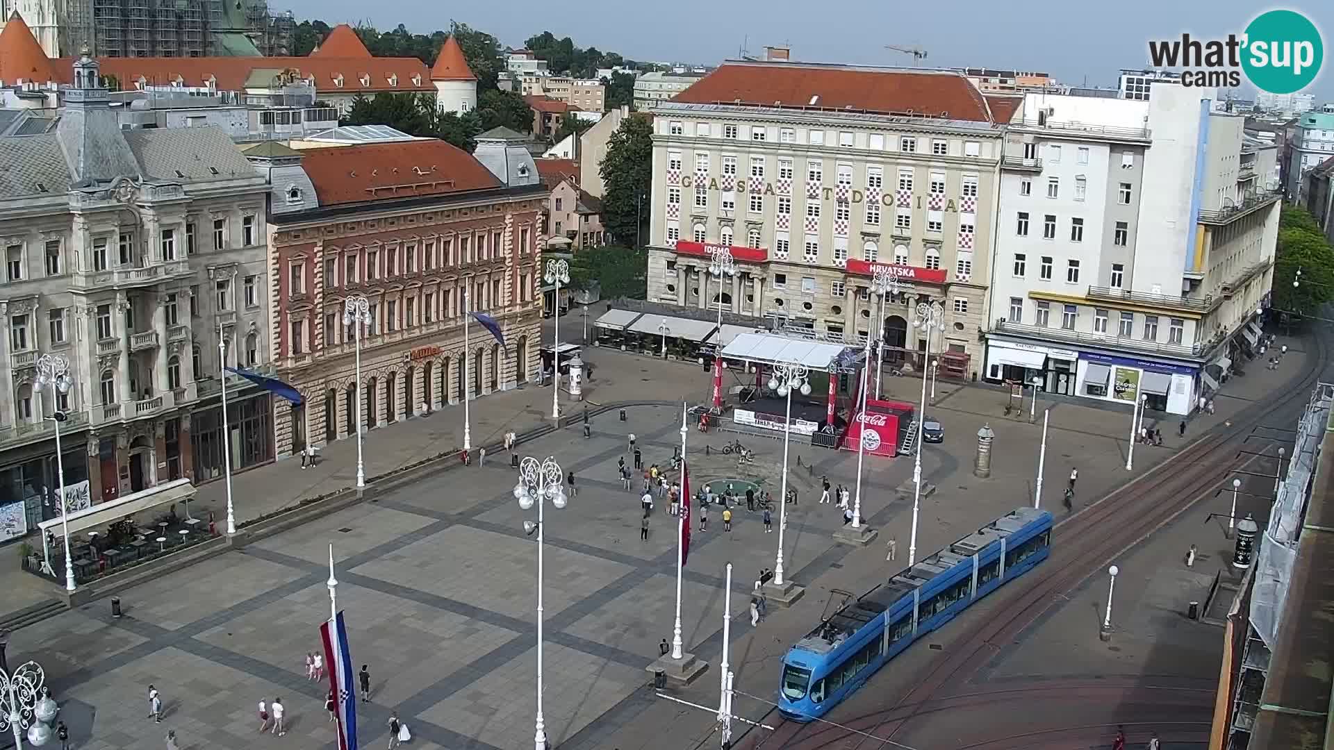LIVE Webcam Zagreb – Ban Jelačić – Hotel Dubrovnik