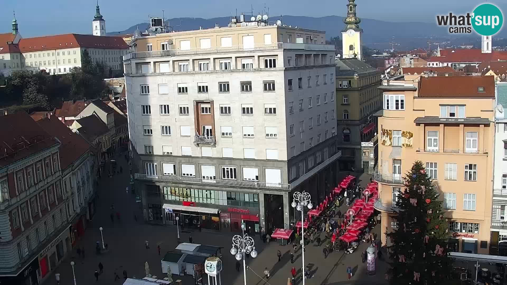 Trg Bana Jelačića v živo Zagreb – Hotel Dubrovnik