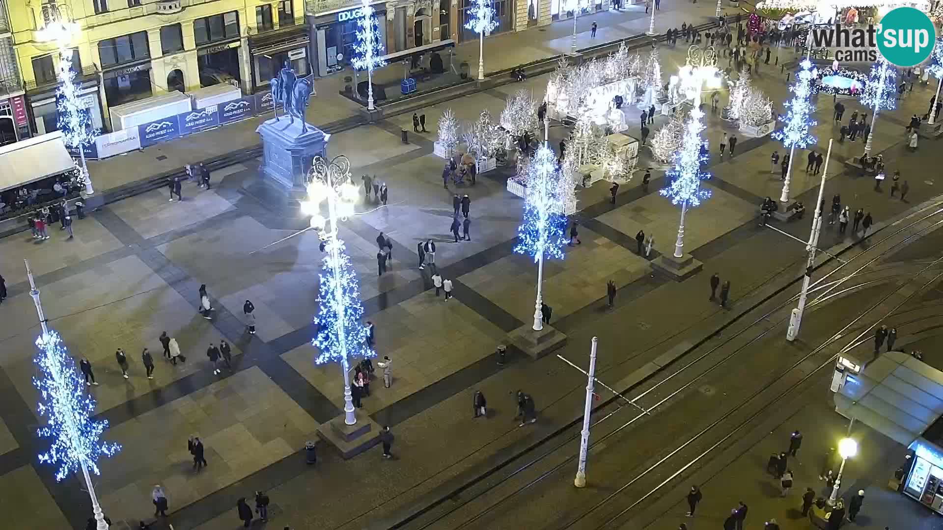 Trg Bana Jelačića v živo Zagreb – Hotel Dubrovnik