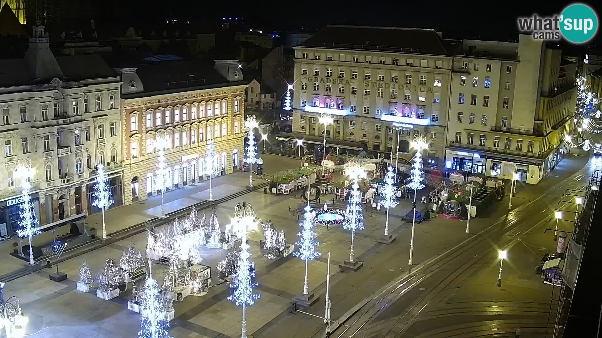 Trg Bana Jelačića v živo Zagreb – Hotel Dubrovnik