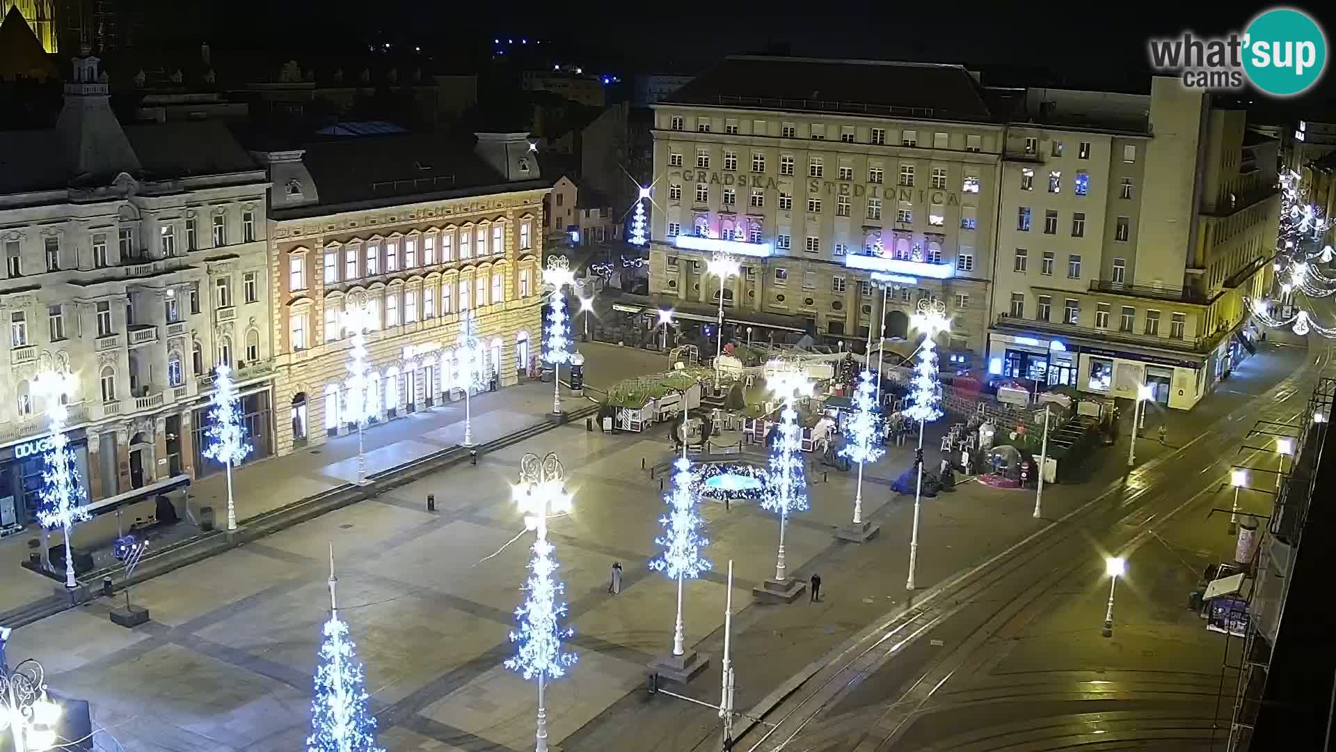 Trg Bana Jelačića v živo Zagreb – Hotel Dubrovnik