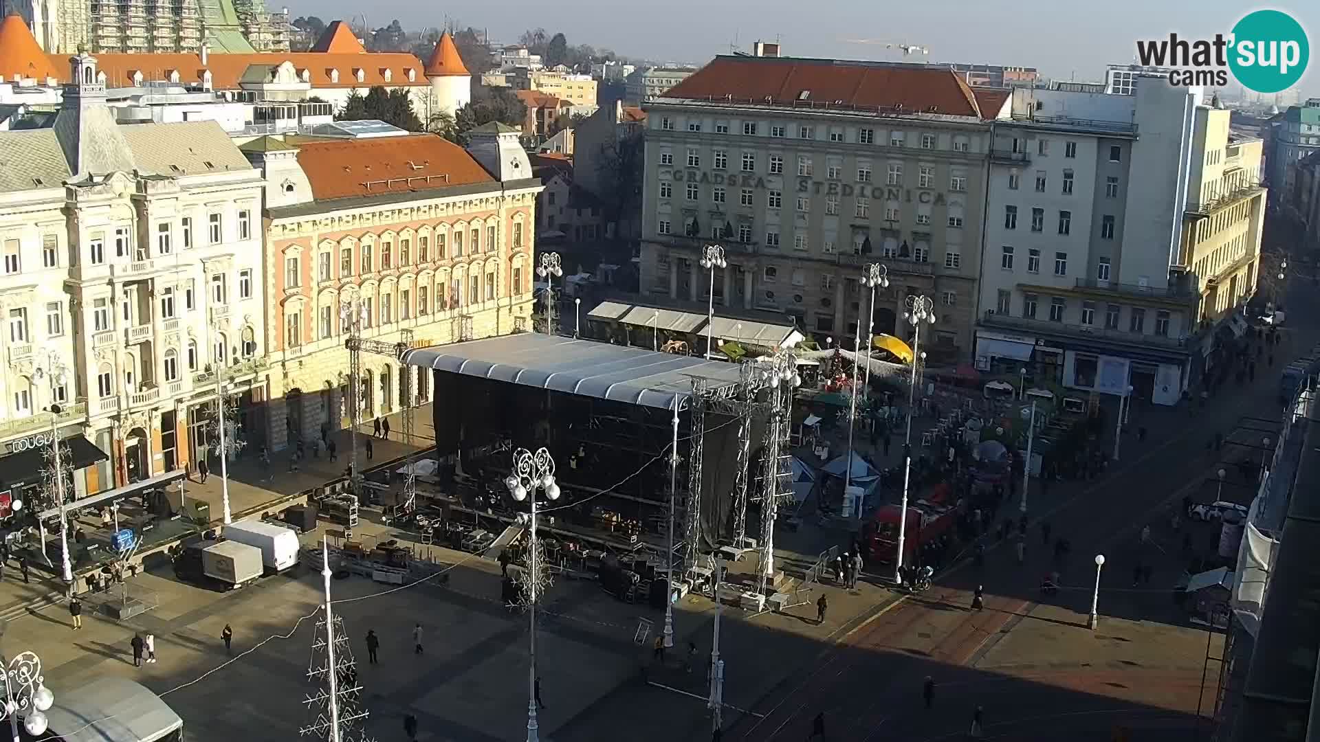 Kamera v živo Zagreb – Trg Bana Jelačića