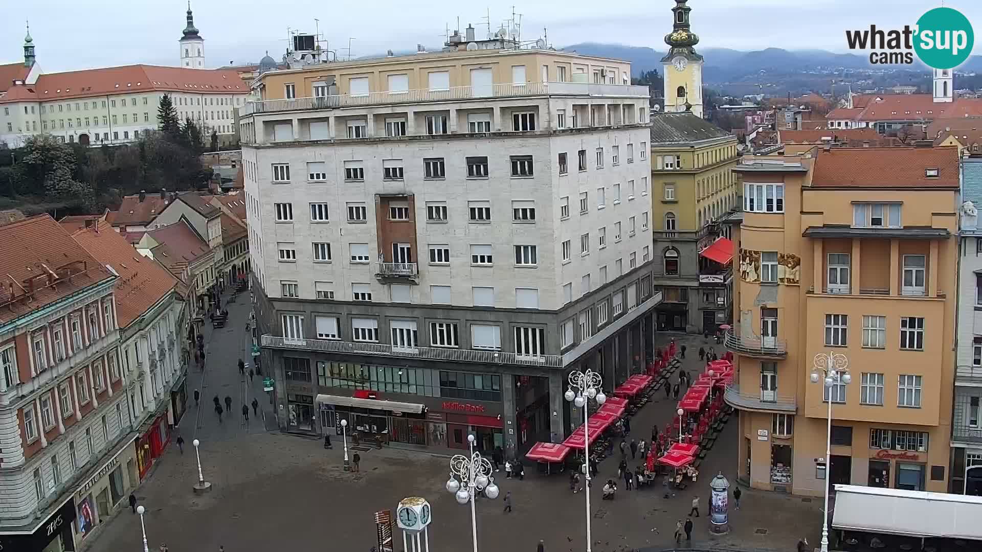 Trg Bana Jelačića v živo Zagreb – Hotel Dubrovnik