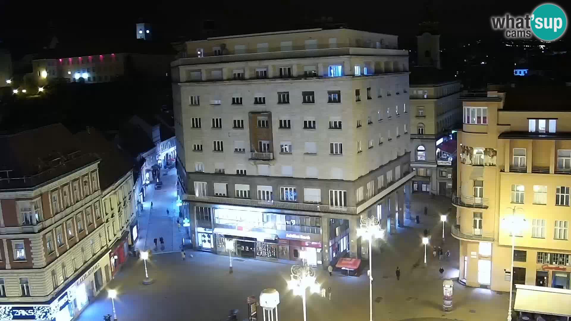 Trg Bana Jelačića v živo Zagreb – Hotel Dubrovnik