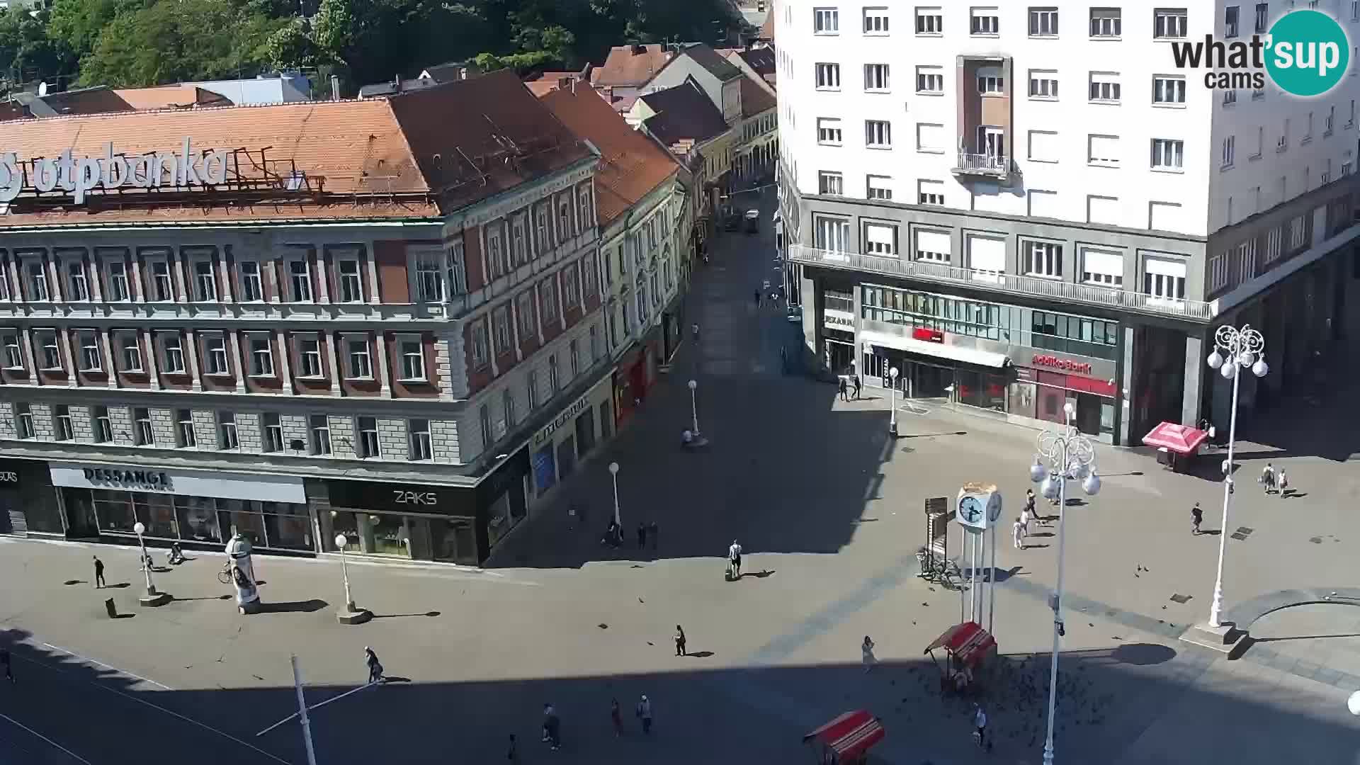 Trg Bana Jelačića v živo Zagreb – Hotel Dubrovnik