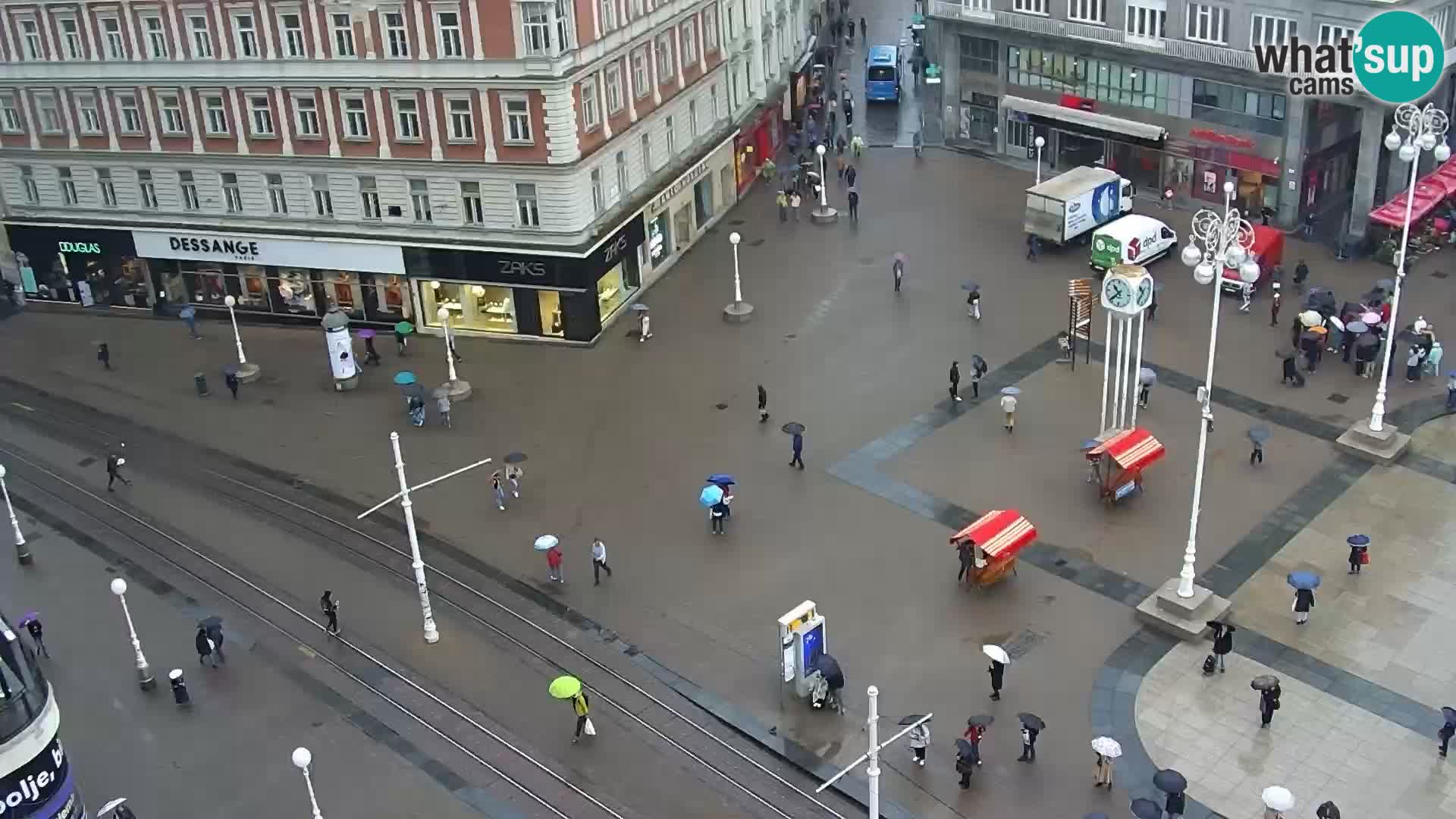 Trg Bana Jelačića v živo Zagreb – Hotel Dubrovnik