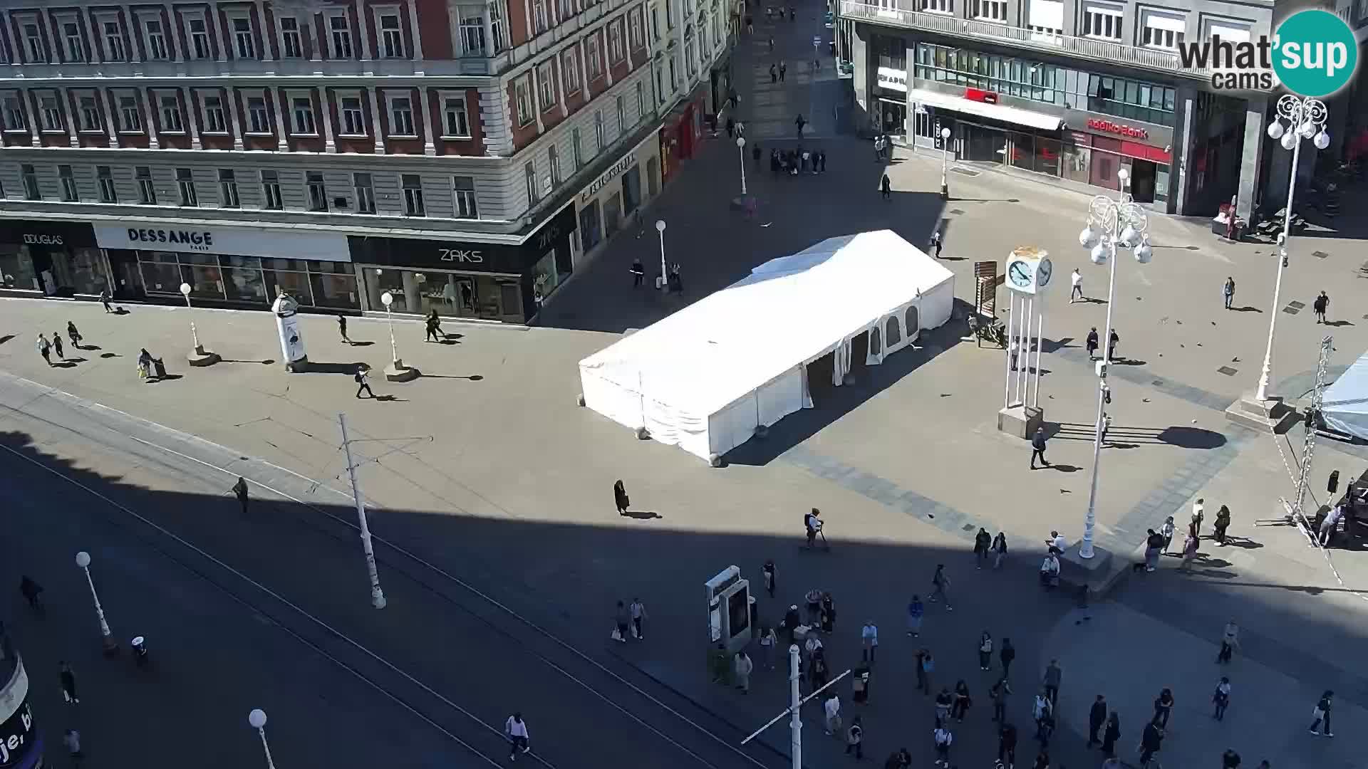 Kamera v živo Zagreb – Trg Bana Jelačića