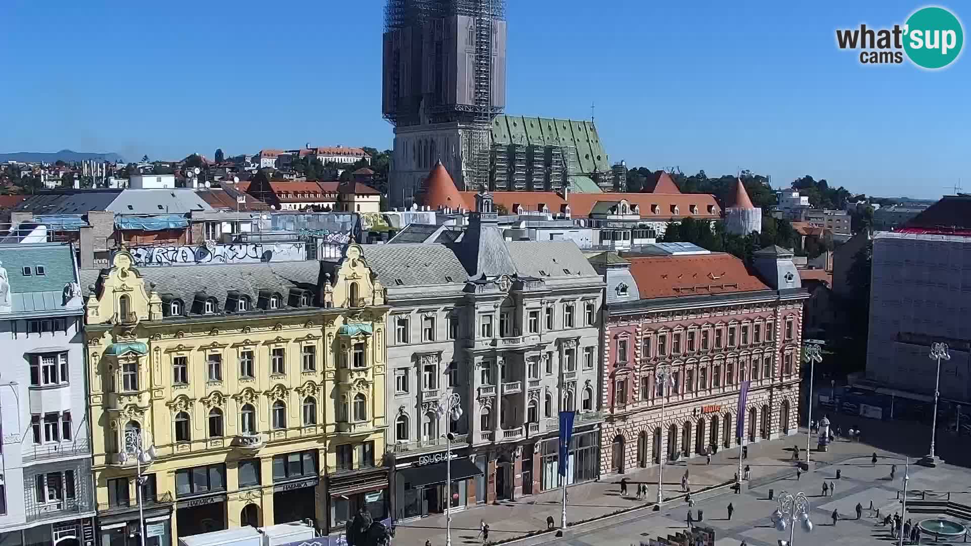 Trg Bana Jelačića v živo Zagreb – Hotel Dubrovnik