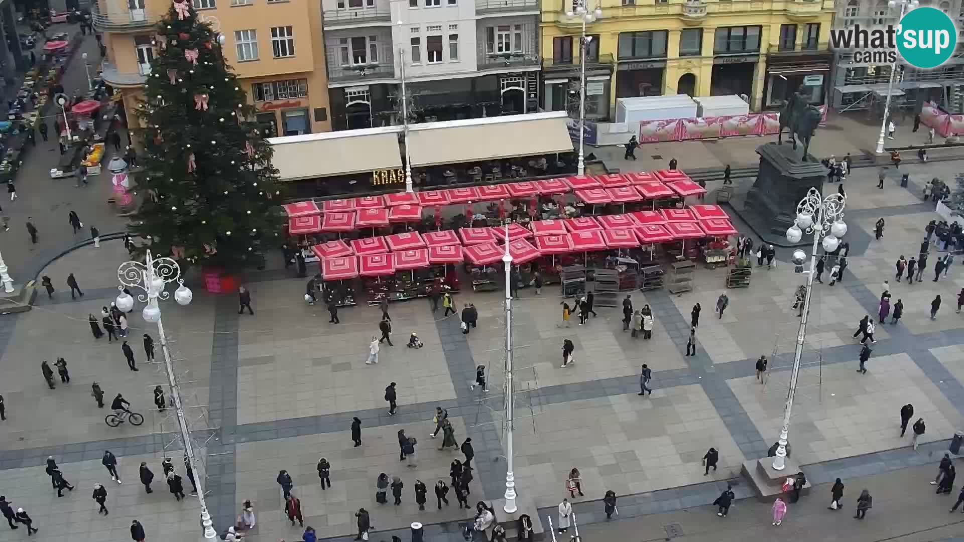 Trg Bana Jelačića v živo Zagreb – Hotel Dubrovnik