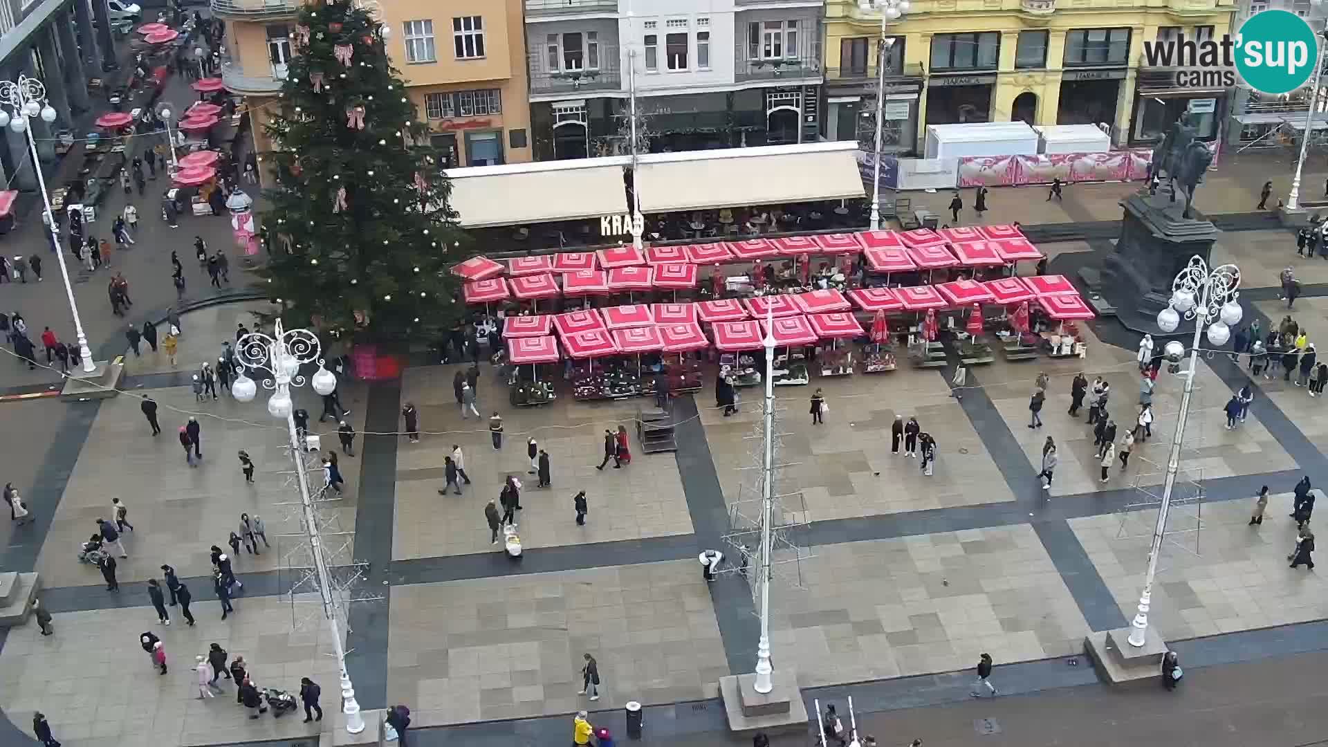 Trg Bana Jelačića v živo Zagreb – Hotel Dubrovnik