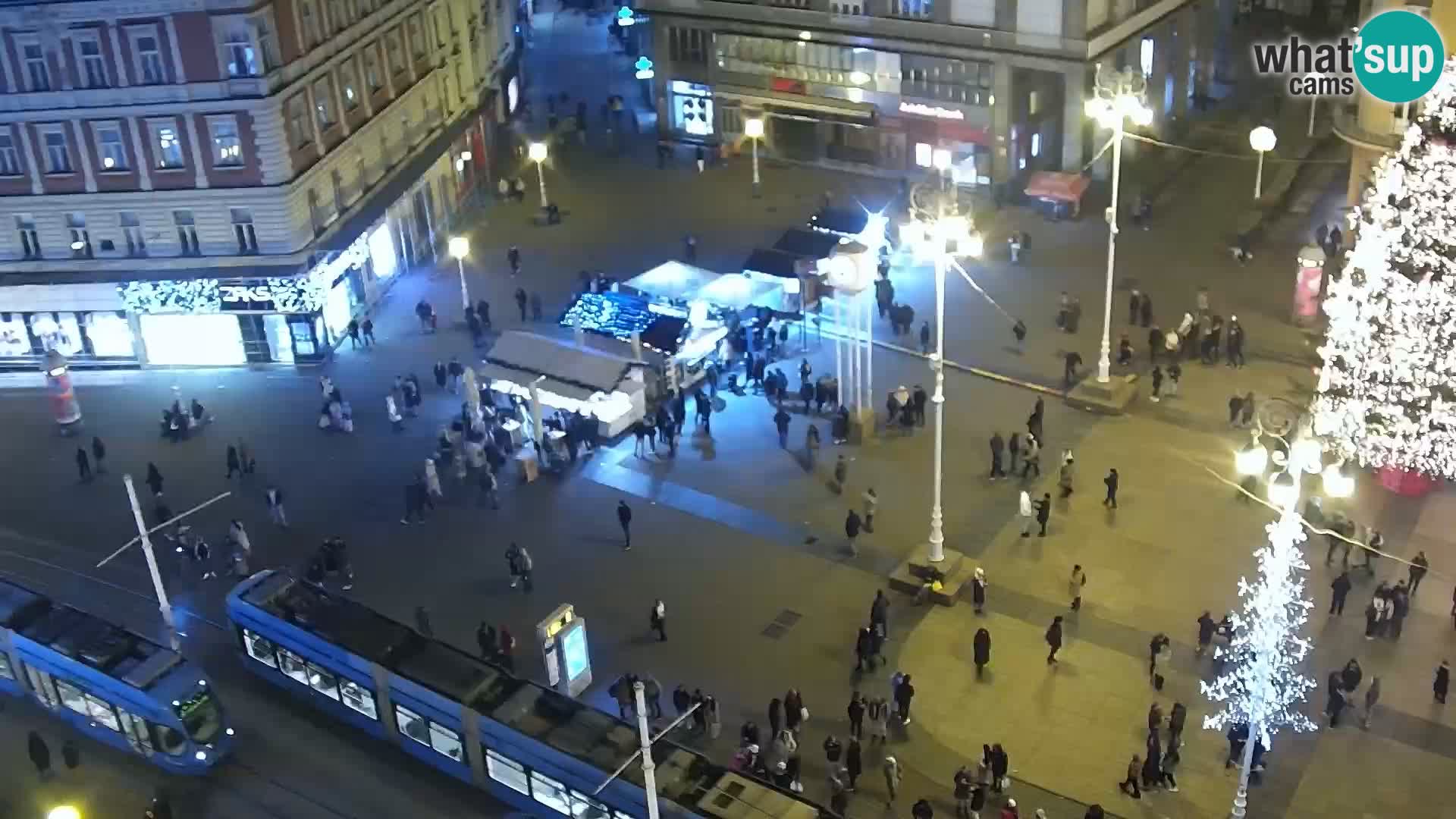 Trg Bana Jelačića v živo Zagreb – Hotel Dubrovnik