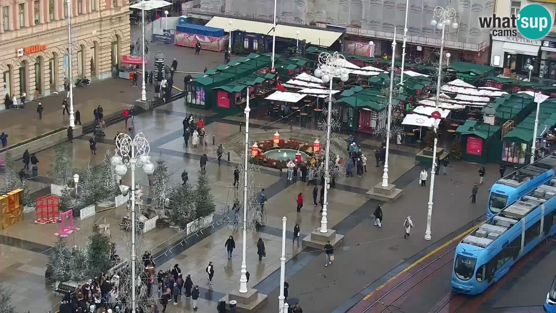 Trg Bana Jelačića v živo Zagreb – Hotel Dubrovnik