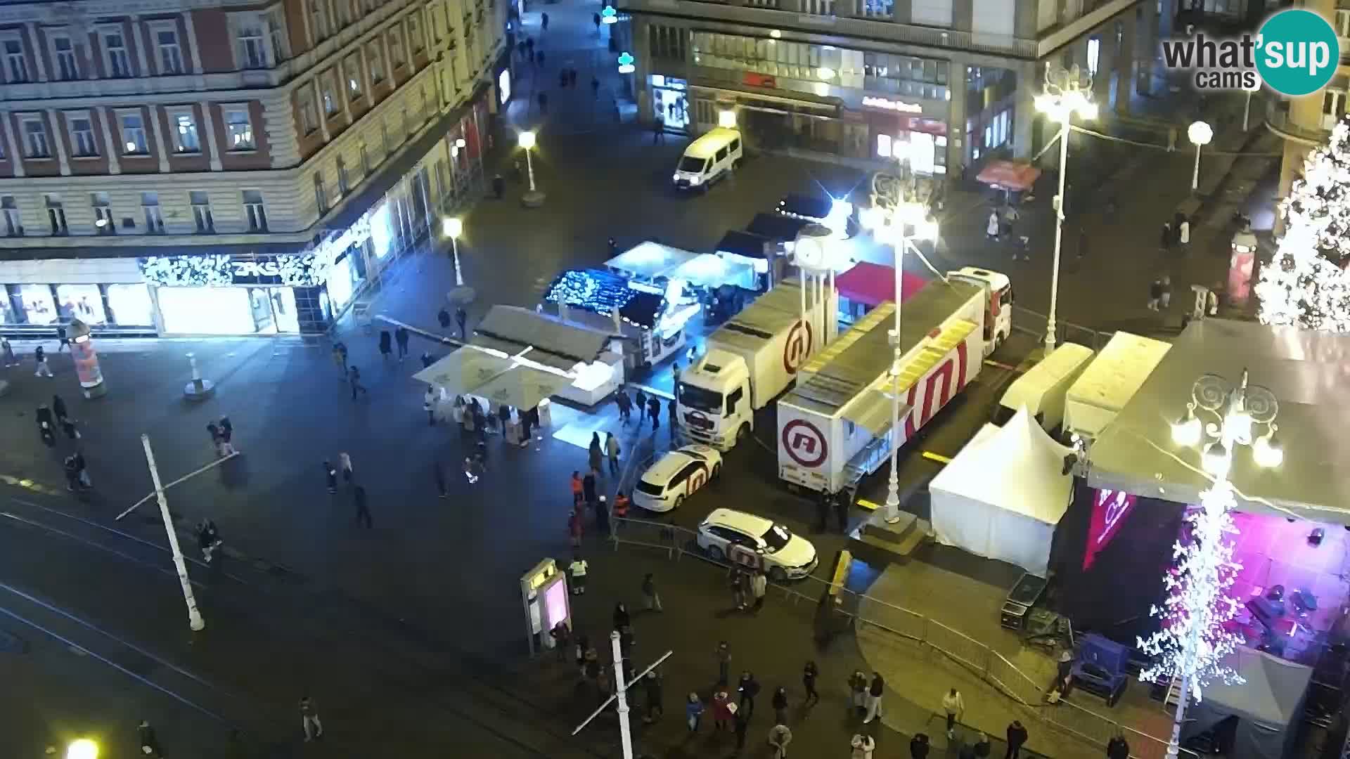 Trg Bana Jelačića v živo Zagreb – Hotel Dubrovnik