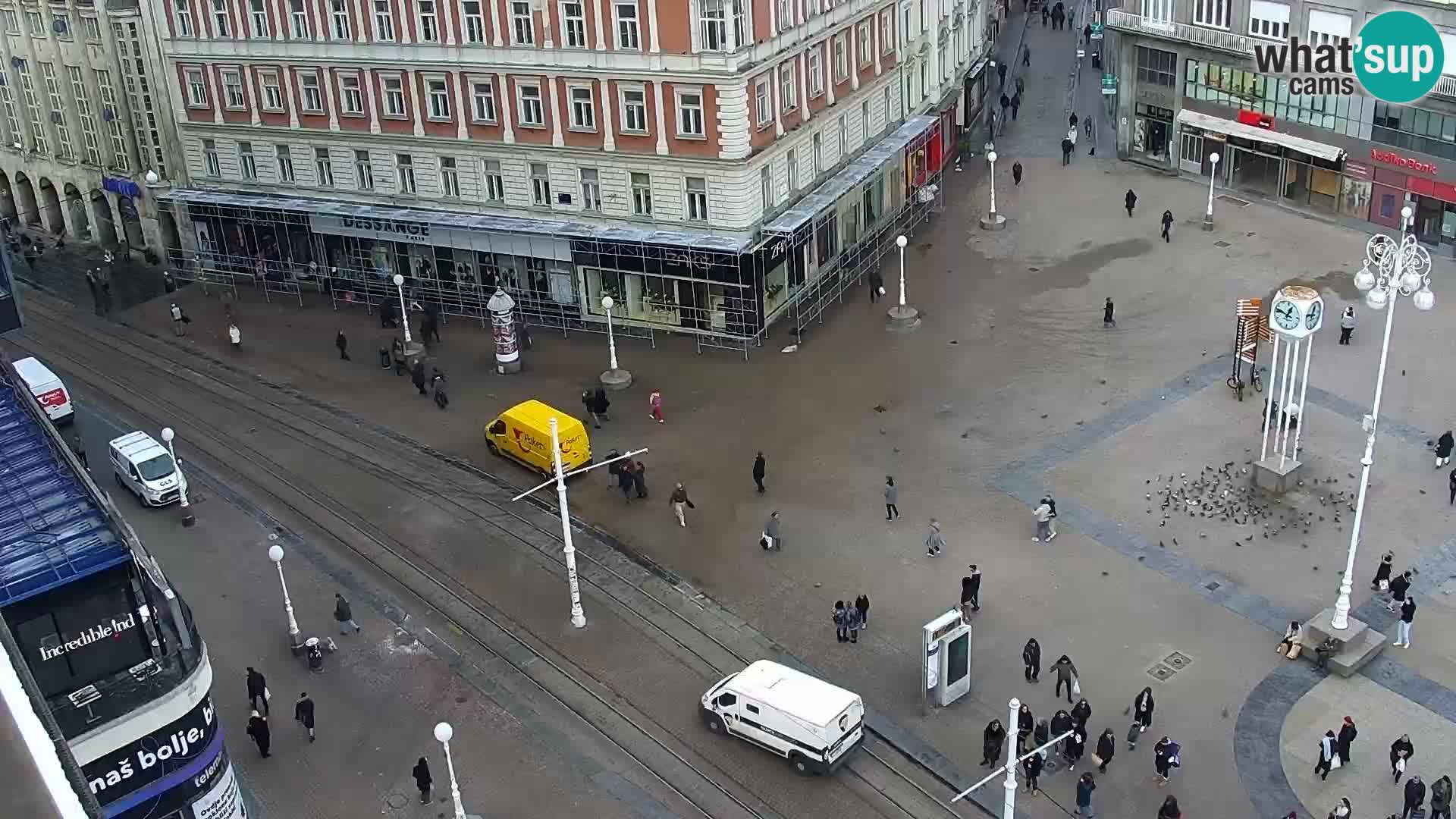 Trg Bana Jelačića v živo Zagreb – Hotel Dubrovnik