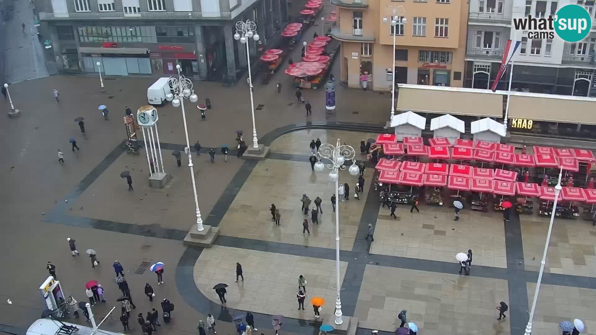 Trg Bana Jelačića v živo Zagreb – Hotel Dubrovnik