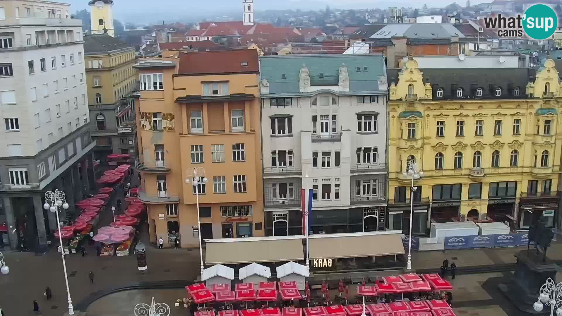 Trg Bana Jelačića web kamera Zagreb – Hotel Dubrovnik