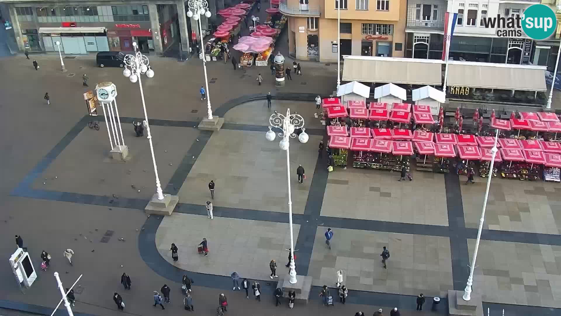 Trg Bana Jelačića web kamera Zagreb – Hotel Dubrovnik