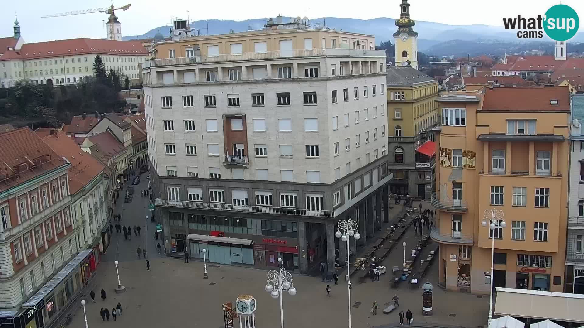 Trg Bana Jelačića v živo Zagreb – Hotel Dubrovnik