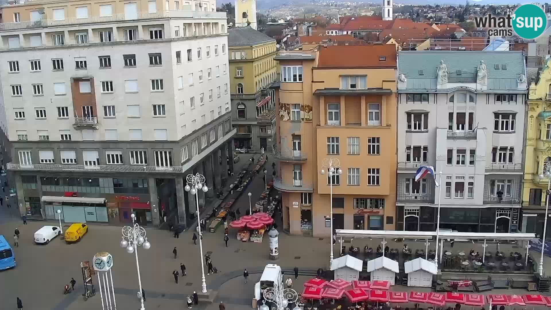 Trg Bana Jelačića v živo Zagreb – Hotel Dubrovnik