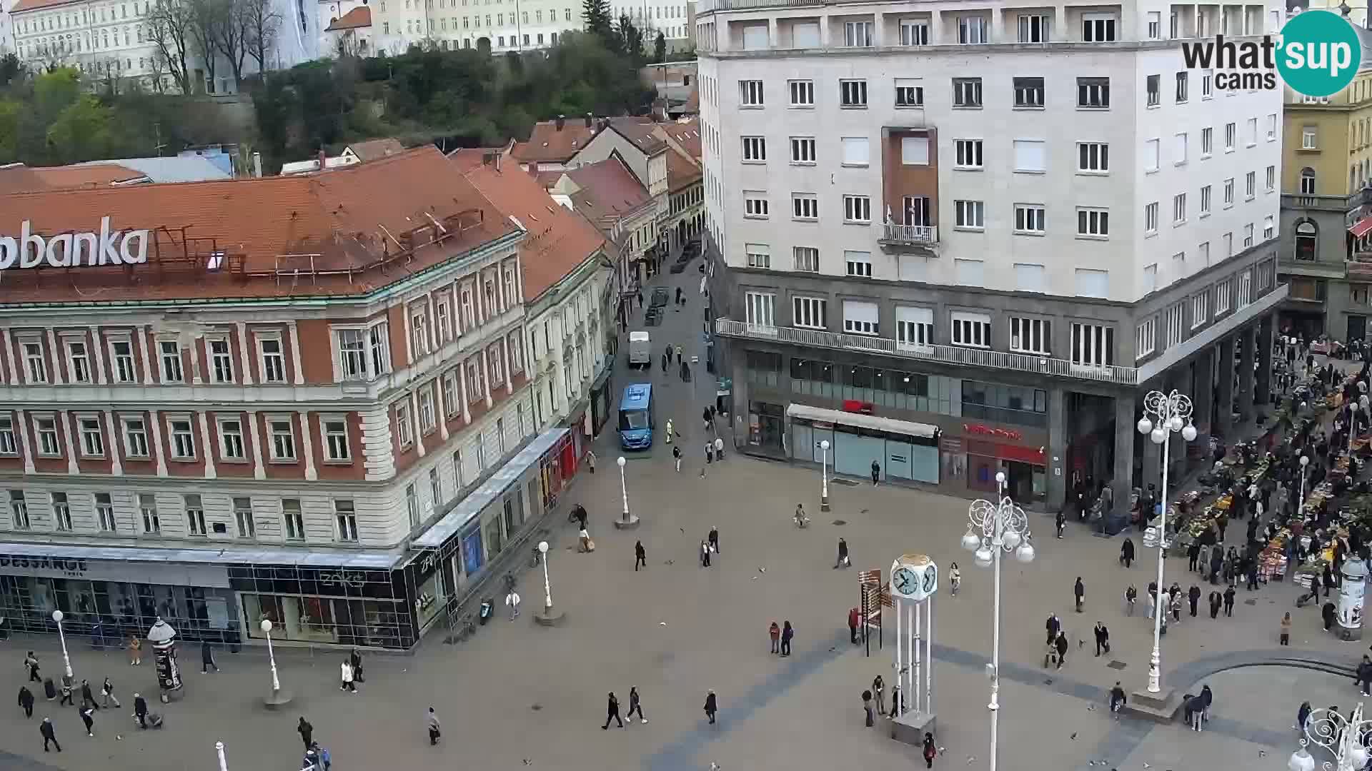 Trg Bana Jelačića v živo Zagreb – Hotel Dubrovnik