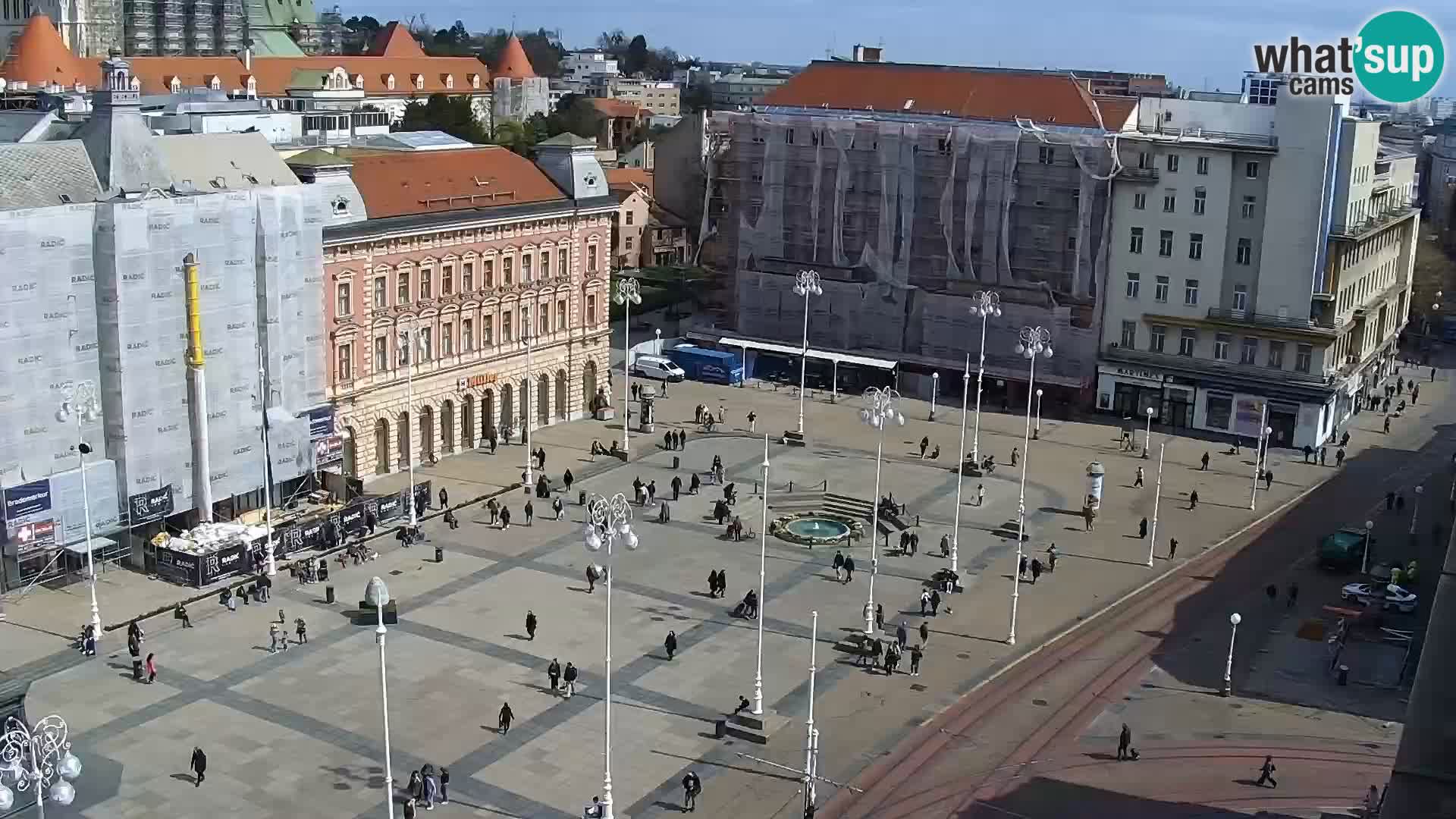 Plaza Ban Jelačić camera en vivo Zagreb – Hotel Dubrovnik