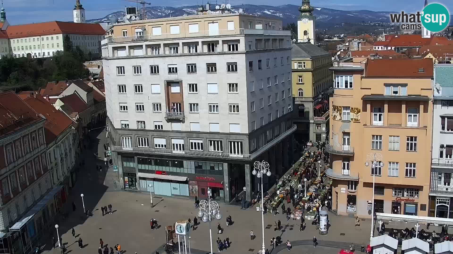 Trg Bana Jelačića v živo Zagreb – Hotel Dubrovnik