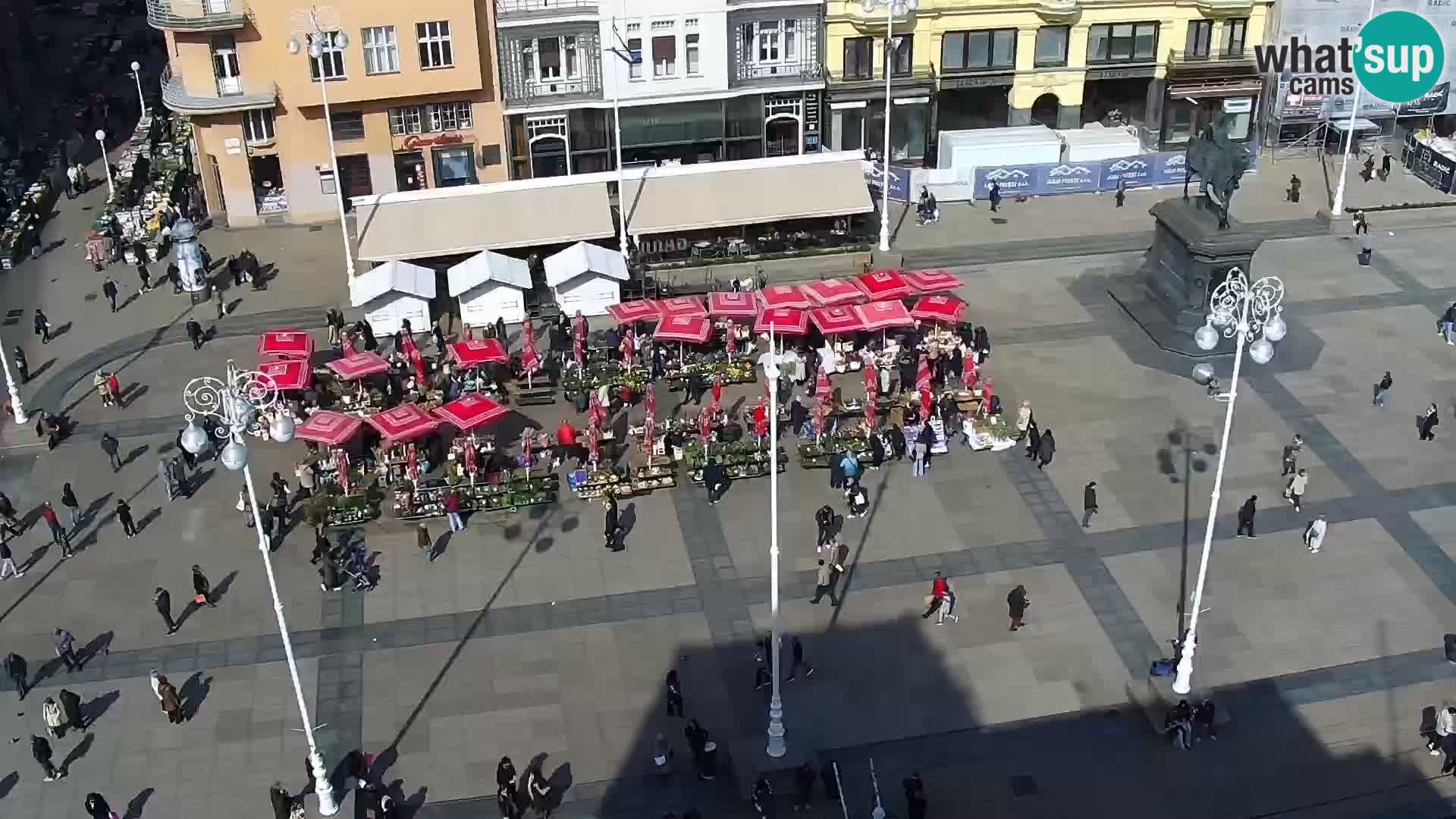 Trg Bana Jelačića v živo Zagreb – Hotel Dubrovnik