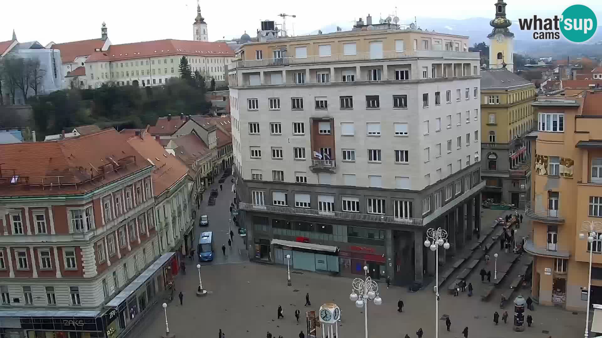 Plaza Ban Jelačić camera en vivo Zagreb – Hotel Dubrovnik